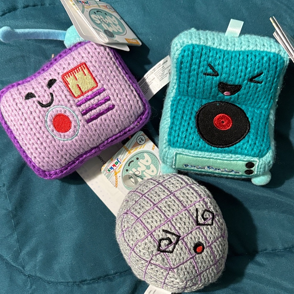 Ami Amis - Set of Three Cute Plush Toys Disco (Ball) Danny, Tammy Tunes, & Addie